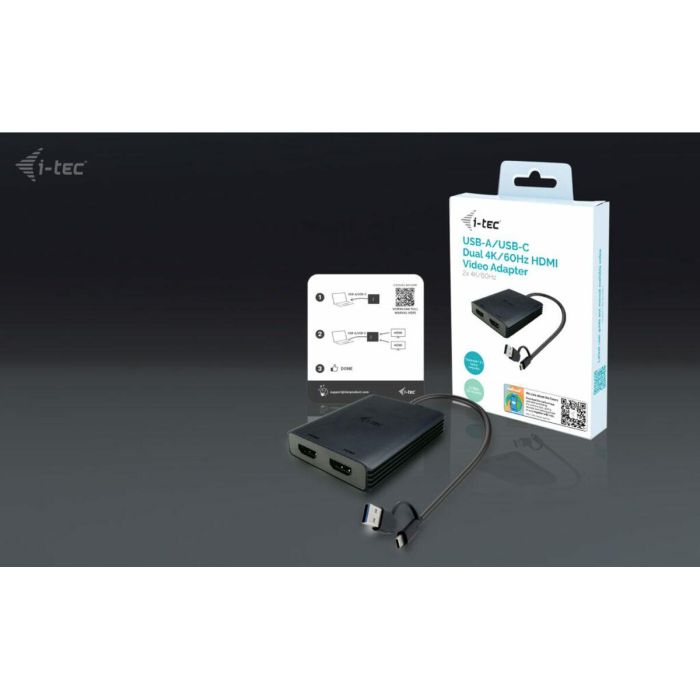 Cable USB i-Tec CADUAL4KHDMI Negro 3 Cable USB i-Tec CADUAL4KHDMI Negro 3