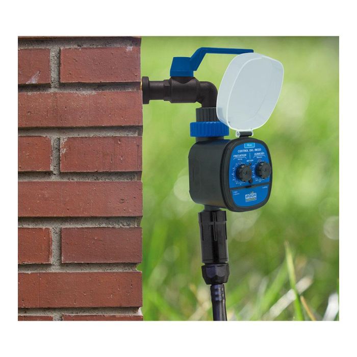 Aqua Control Grifo Antiheladas 1/2" Latón y Nylon Jardín Azul Negro 2