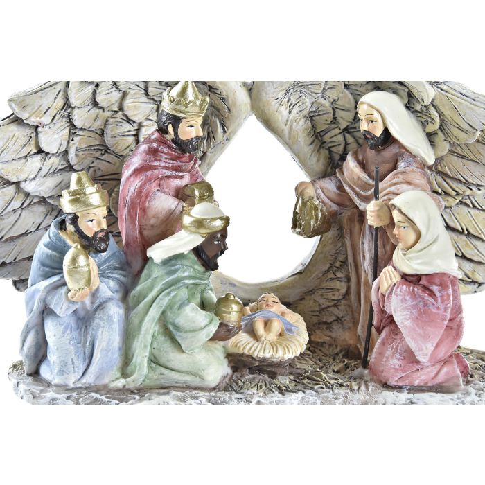 Figura Navidad Tradicional DKD Home Decor Dorado Blanco 7 x 10.5 x 27.5 cm (2 Unidades) 1