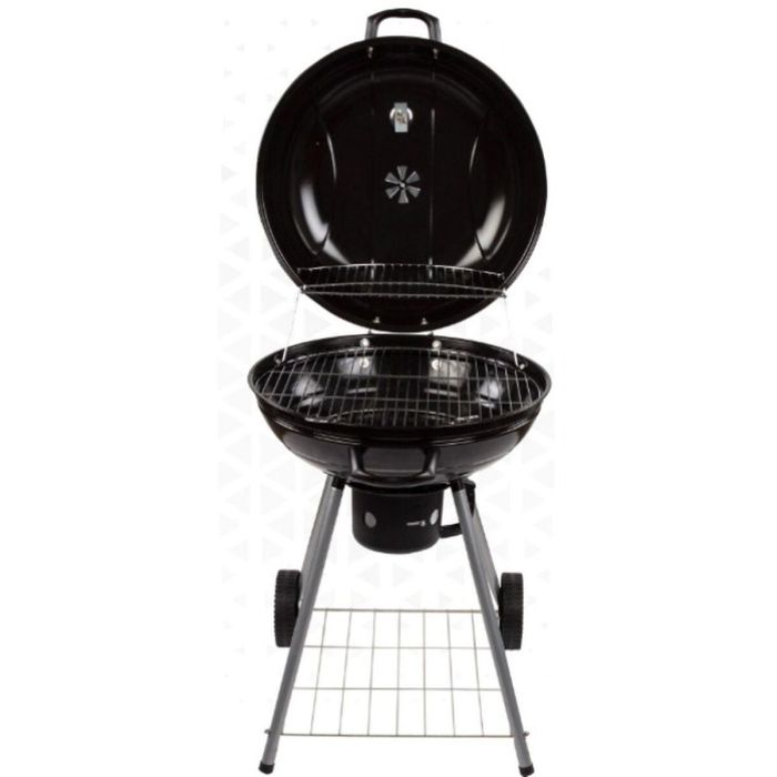 Barbacoa de Carbón con Ruedas Aktive Aluminio Metal esmaltado textileno 57 x 86 x 57 cm Negro 1 Barbacoa de Carbón con Ruedas Aktive Aluminio Metal esmaltado textileno 57 x 86 x 57 cm Negro 1