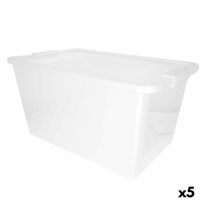 Caja de Almacenaje con Tapa Curver Blanco Plástico 40 L 55 x 28 x 35 cm (5 Unidades) Caja de Almacenaje con Tapa Curver Blanco Plástico 40 L 55 x 28 x 35 cm (5 Unidades)