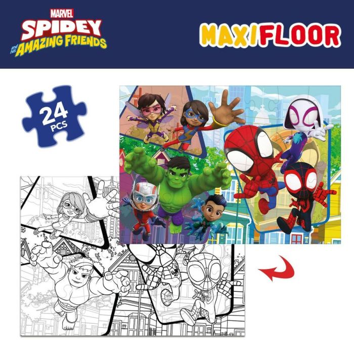 Puzzle Infantil Spidey Doble cara 24 Piezas 70 x 1,5 x 50 cm (6 Unidades) 5 Puzzle Infantil Spidey Doble cara 24 Piezas 70 x 1,5 x 50 cm (6 Unidades) 5