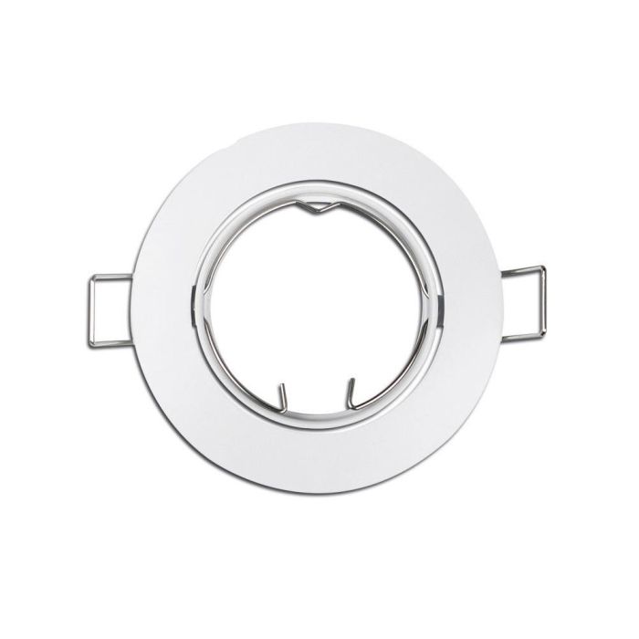Edm Aro halógeno oscilante blanco metal Ø8,4cm
