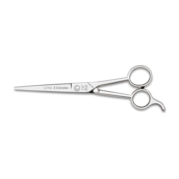 Tijera de Peluquería Ultra 7.5" Acero Inoxidable - Filo Microdentado - Tres Claveles Tijera de Peluquería Ultra 7.5" Acero Inoxidable - Filo Microdentado - Tres Claveles