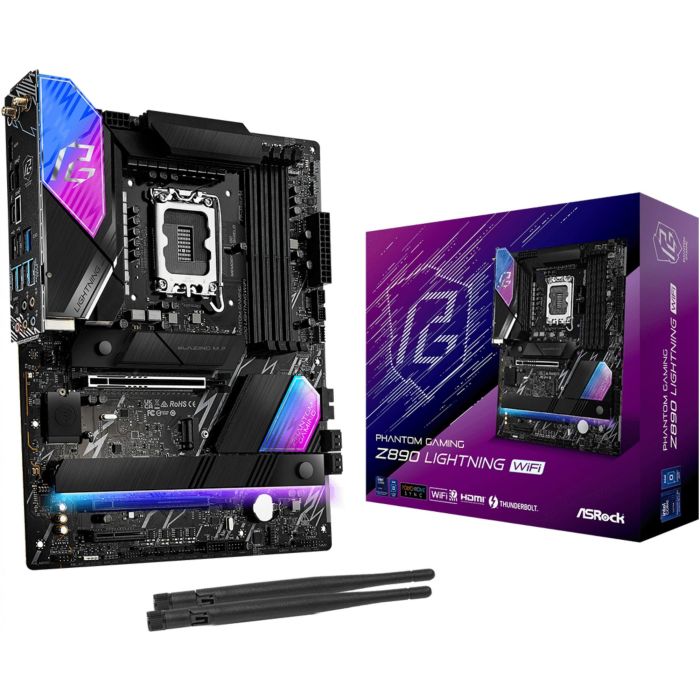 ASRock Z890 Phantom Gaming Lightning Wifi DDR5 ATX Intel Core Ultra Z890 para PC 0 ASRock Z890 Phantom Gaming Lightning Wifi DDR5 ATX Intel Core Ultra Z890 para PC 0