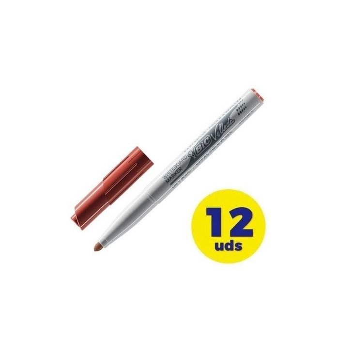 Rotulador Bic Velleda Para Pizarra Rojo Punta Redonda 1,4 mm Rotulador Bic Velleda Para Pizarra Rojo Punta Redonda 1,4 mm