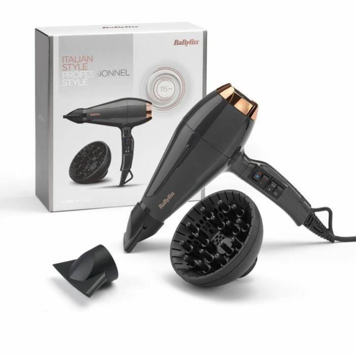 BaByliss 6719 Secador de Pelo Profesional 2200W Motor AC 115 km/h Iónico Difusor, 2 Boquillas, Aire Frío, 2 Temp/Vel 3 BaByliss 6719 Secador de Pelo Profesional 2200W Motor AC 115 km/h Iónico Difusor, 2 Boquillas, Aire Frío, 2 Temp/Vel 3