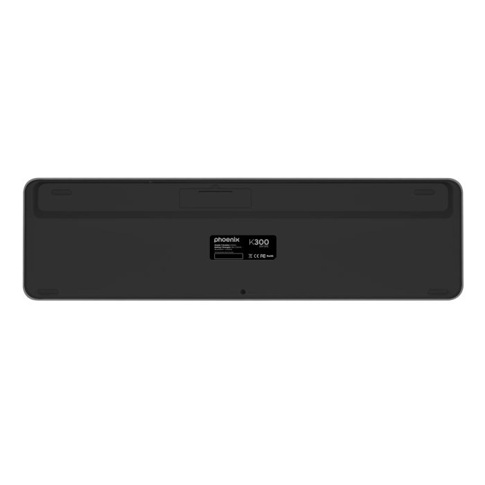 Phoenix technologies Teclado Inalámbrico Multidispositivo K300 Bluetooth, Compatible con Windows, MacOS, iOS, 14 Teclas Multimedia 1