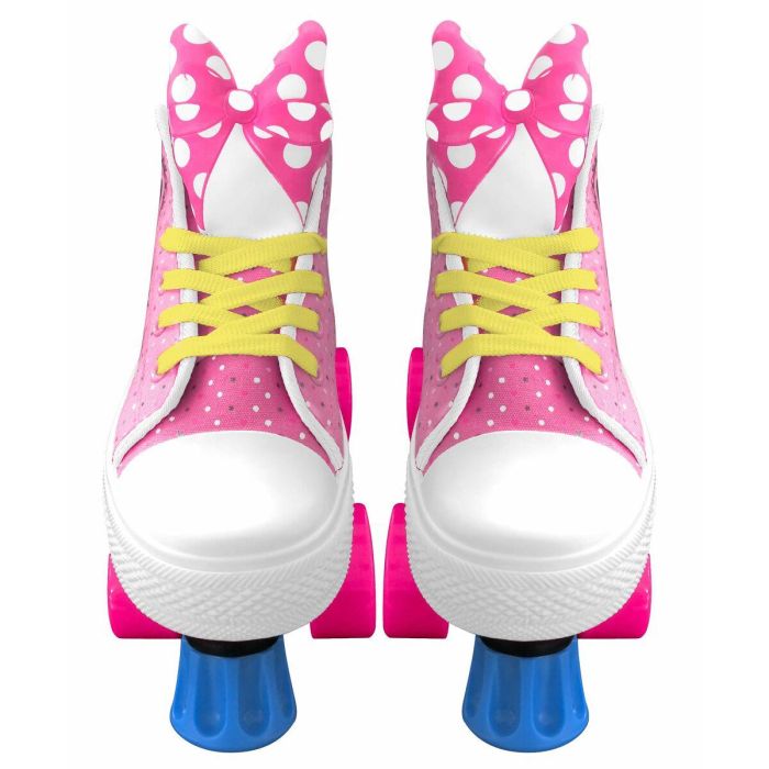 Disney Patines 4 Ruedas Minnie Niña Talla 30. Chasis PP de Alta Resistencia, Freno Delantero, Rodamiento 608Z y Ruedas de PVC, Lona Semi Altos 1