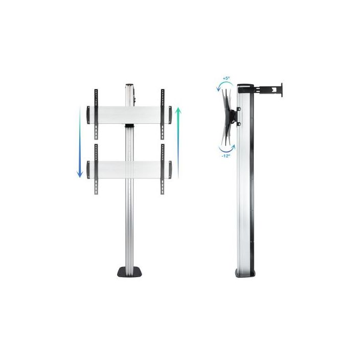 TooQ FS2270M-B Soporte de Suelo para TV de hasta 70" Plata