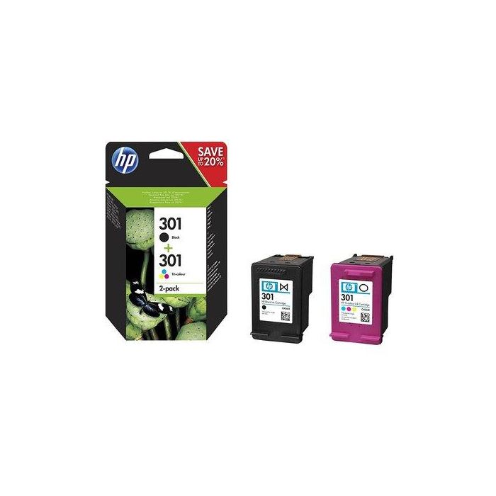 HP nº301 Pack 2 Cartuchos (Negro/Tricolor)