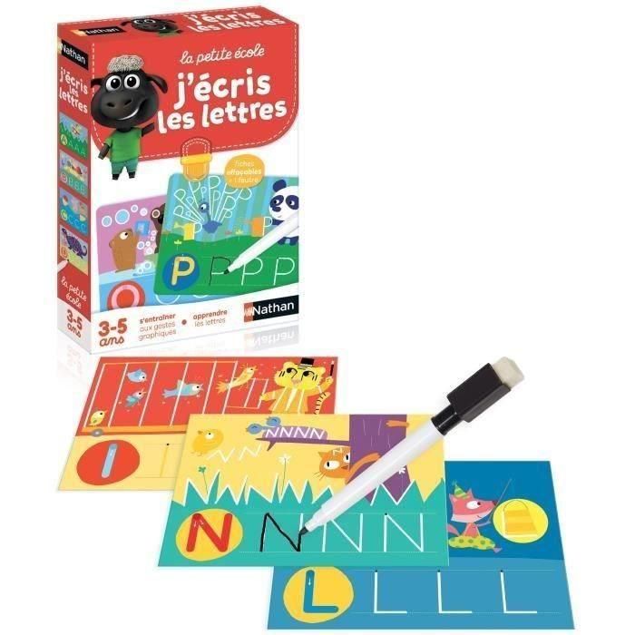 NATHAN Little School - Escribo cartas, juego educativo de aprendizaje progresivo con tableros borrables para niños 3+ años 1