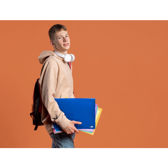 Liderpapel Carpeta Clasificador Fuelle 32112 Polipropileno DIN A4 Azul Transparente 13 Departamentos 6