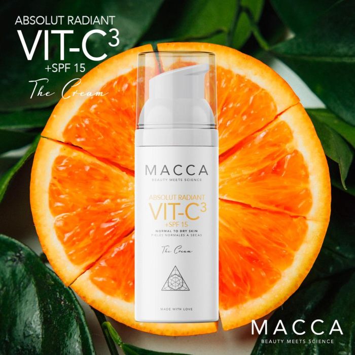 Macca ABSOLUT RADIANT VIT-C3 cream SPF15 para piel normal a seca 50 ml Macca ABSOLUT RADIANT VIT-C3 cream SPF15 para piel normal a seca 50 ml