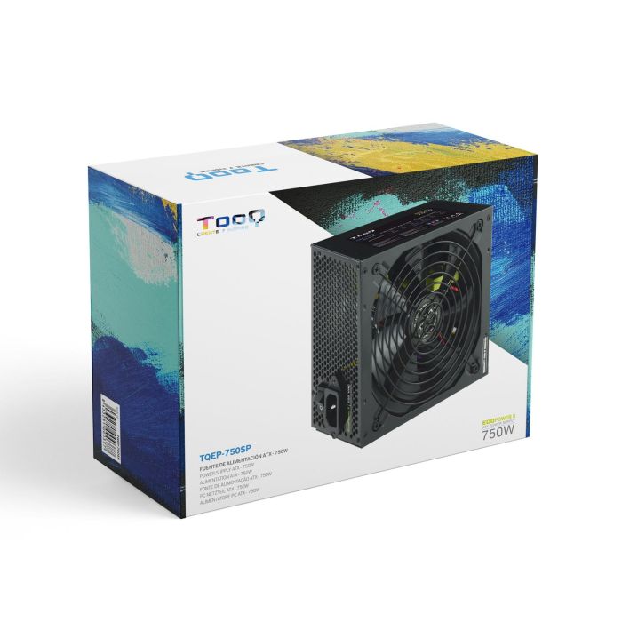 Tooq TQAPOLO-750SP Fuente de Alimentación ATX 12V V2.3 750W PFC Activo Ventilador 140mm silencioso para PC Gaming Crossfire SLI 2 Tooq TQAPOLO-750SP Fuente de Alimentación ATX 12V V2.3 750W PFC Activo Ventilador 140mm silencioso para PC Gaming Crossfire SLI 2