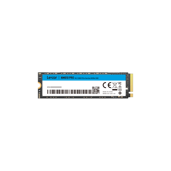 Lexar NM610PRO M.2 2 TB PCI Express 3.0 NVMe Lexar NM610PRO M.2 2 TB PCI Express 3.0 NVMe