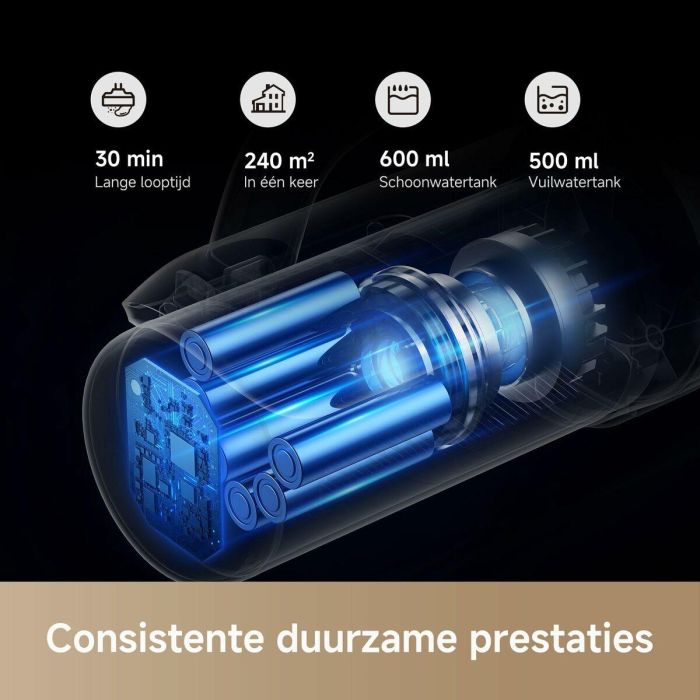 Mova Aspiradora en Seco y Húmedo K30, MOV1735114011141 - Alcance Plano 180°, Succión 18 kPa, Limpieza de Bordes, Secado con Aire Caliente 8