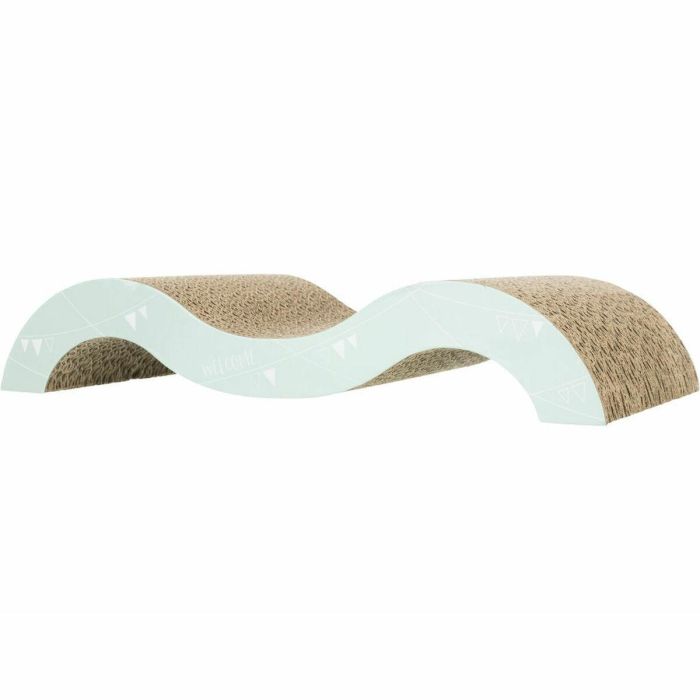 Trixie TRI4011905480121 Rascador para Gatos Junior Wave, Forma Ondulada, Medidas 38x7x18 cm, Tonos Malva y Menta 20