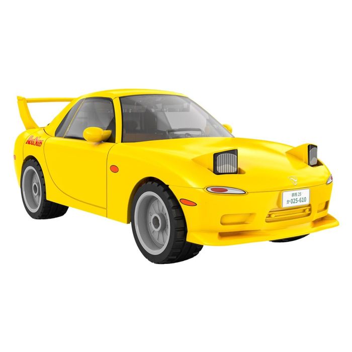 DEQUBE Mazda RX-7 FC C55017W Amarillo - Coche de Construcción 66 Piezas Manual con Licencia Initial D y Toyota