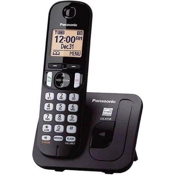 Teléfono DECT PANASONIC solo negro sin contestador Teléfono DECT PANASONIC solo negro sin contestador