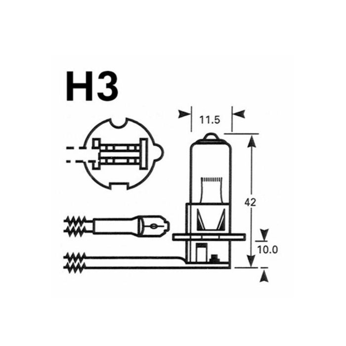 M-Tech H3 12V Super White 100% Más Luz Bombilla Lámpara MTECPTZSW3-DUO 3