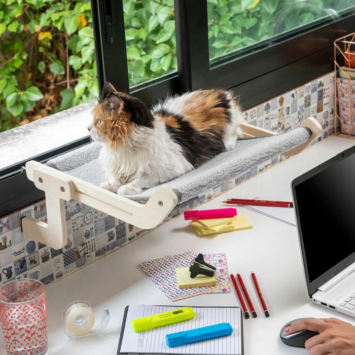 Hamaca Colgante para Gatos Hamacat InnovaGoods 9 Hamaca Colgante para Gatos Hamacat InnovaGoods 9
