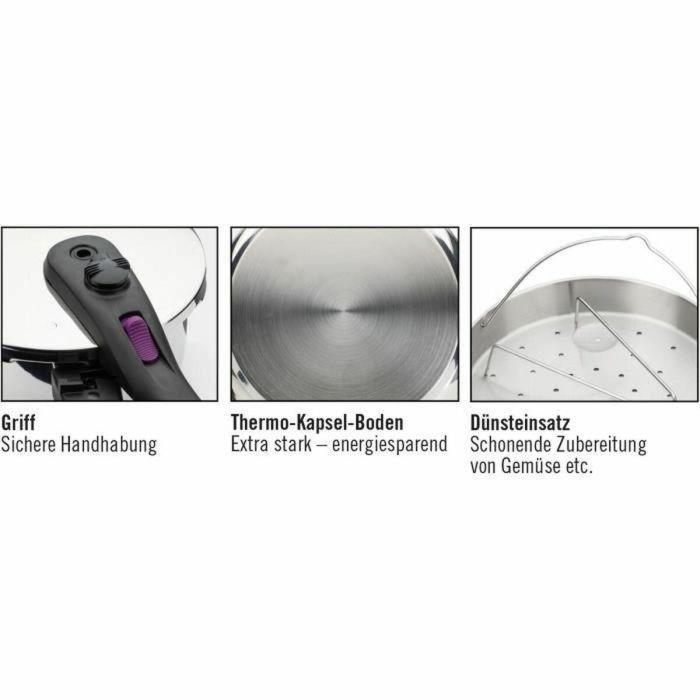 GSW Olla a Presión GSW4005643671446 Rápida 22 cm 6 L Inducción Acero Inoxidable 5 GSW Olla a Presión GSW4005643671446 Rápida 22 cm 6 L Inducción Acero Inoxidable 5