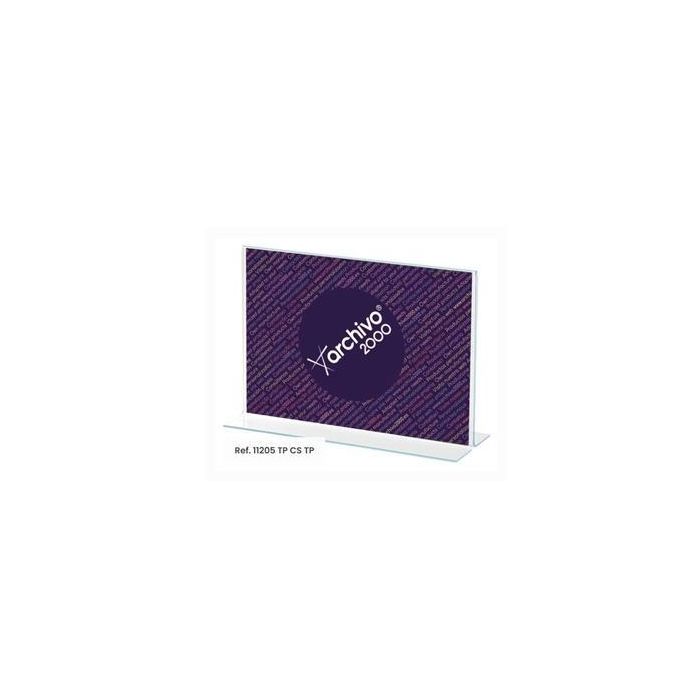 Archivo 2000 Expositor Sobremesa En Forma De T Din A5 Horizontal 75x210x155 mm Cristal Transparente Archivo 2000 Expositor Sobremesa En Forma De T Din A5 Horizontal 75x210x155 mm Cristal Transparente