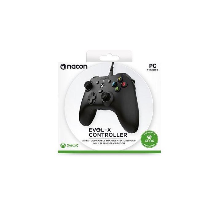 NACON Mando Xbox Compatible con Cable - Certificado Oficial - Negro