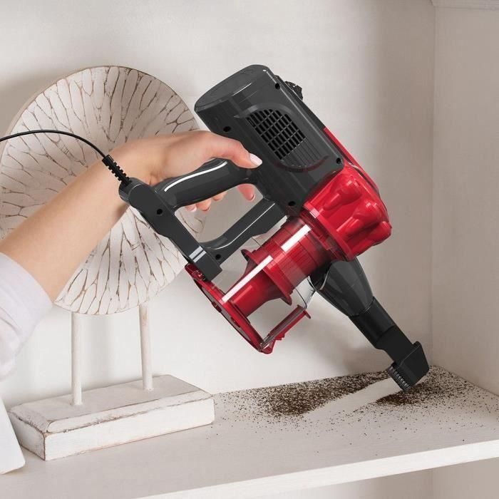 Livoo DOH142 Aspiradora vertical con cable 600W 12kPa 82dB Ciclónica 0.55L Roja 5