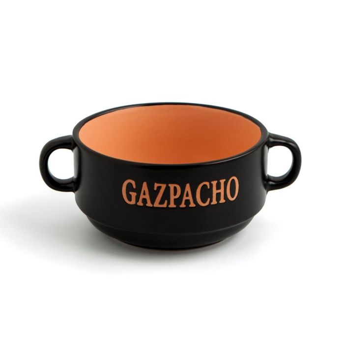 Quid Bol Cerámico Rustik 45 cL (16x12x7 cm) - Juego de 6 Unidades Mate - Apto Lavavajillas, Microondas y Apilable