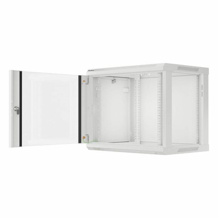Lanberg WF01-6409-10S Armario Rack Bastidor de Pared de 9U con Carga Máxima de 60 kg, Color Gris 7