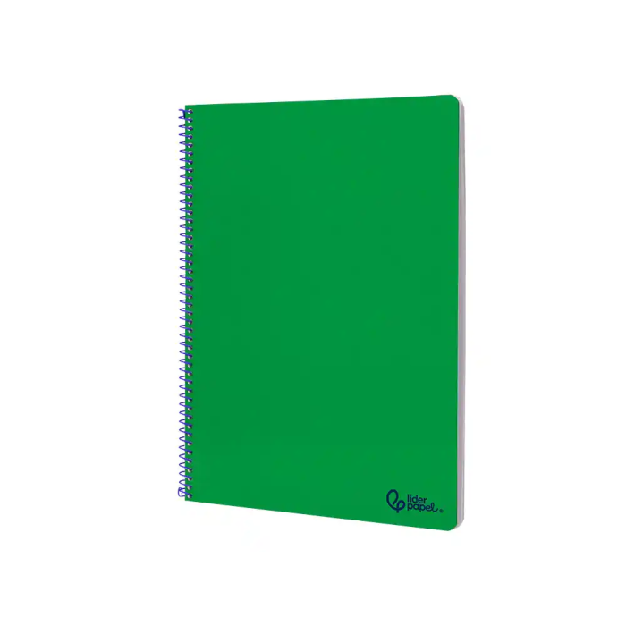 Liderpapel Cuaderno espiral Smart A4 tapa blanda 80h 75gr pauta 3,5mm con margen color verde 3