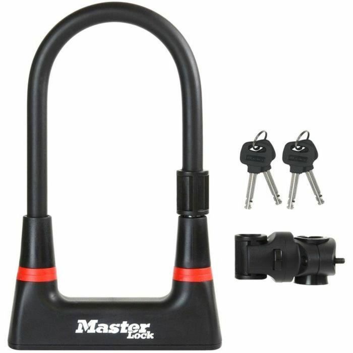 Master Lock Candado U 8279EURDPRO - Acero cementado, llave, certificado