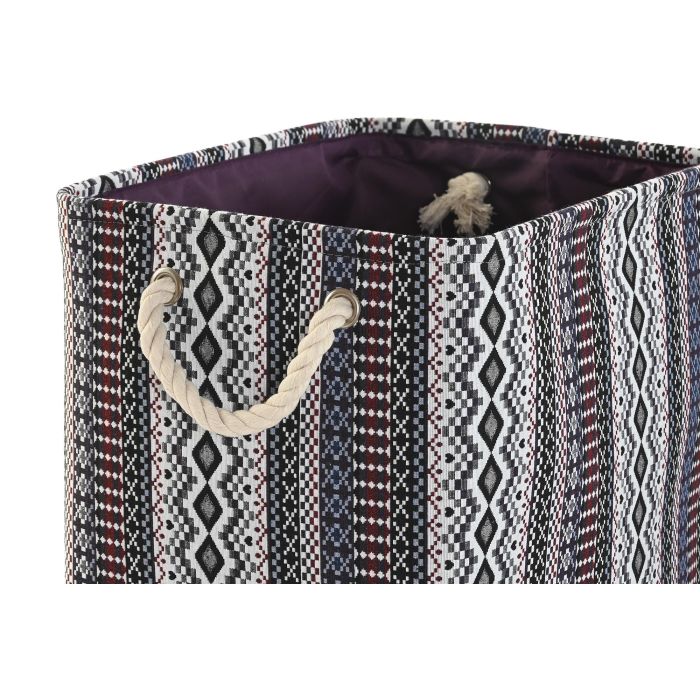 DKD Home Decor Cesta Morado Burdeos 30 x 40 x 40 cm (2 Unidades) Poliester Eva 2