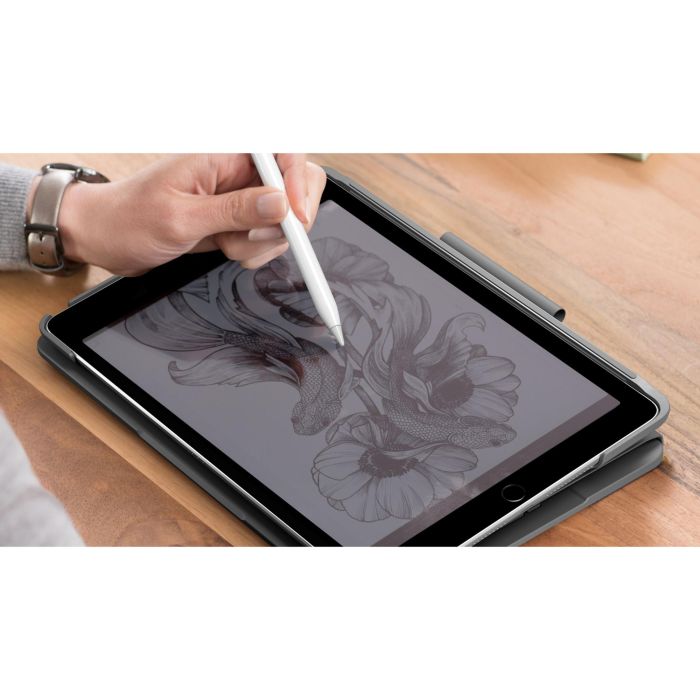 Logitech Slim Folio Teclado Bluetooth y Funda Protectora para iPad 7.ª/8.ª Generación QWERTZ Gris 6 Logitech Slim Folio Teclado Bluetooth y Funda Protectora para iPad 7.ª/8.ª Generación QWERTZ Gris 6