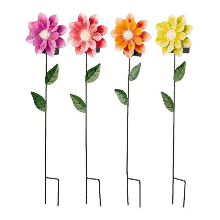 Lumineo Baliza Solar Forma Flor Colores Surtidos 11x6x49.5 cm 4