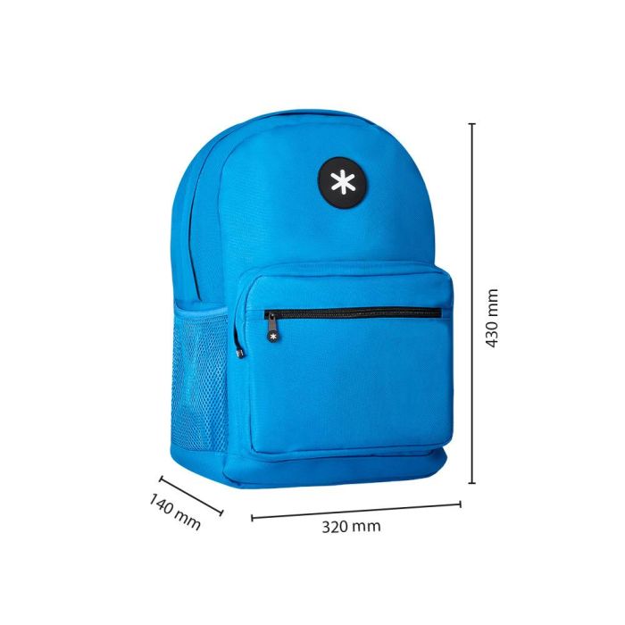 Cartera Antartik Mochila Con Asa Y Bolsillo Frontal Concremallera Color Azul 320x140x430 mm 1