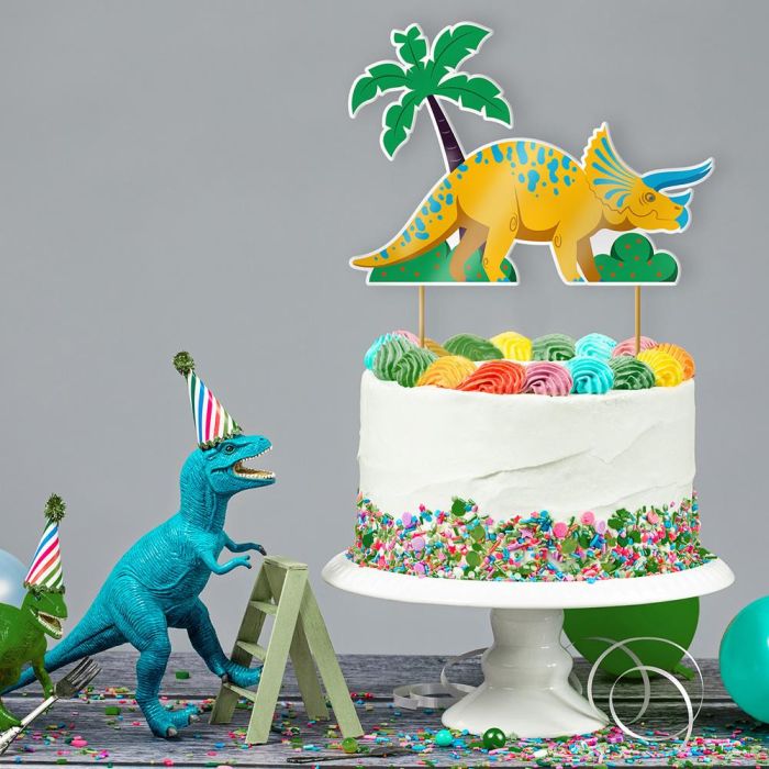 Juego De 2 Decoración Tartas Dino Party Time 1