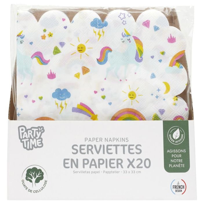 Juego De 20 Servilletas Papel Unic Party Time 3