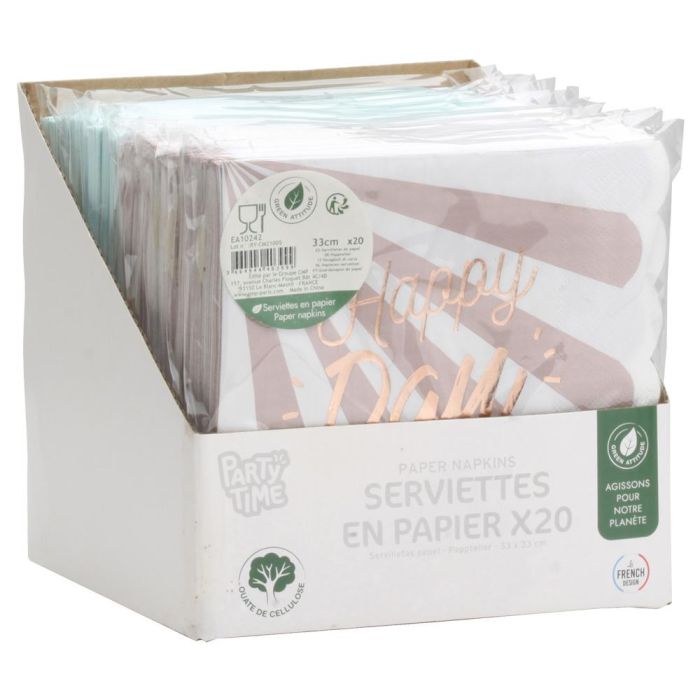 Juego De 20 Servilletas Papel Party Time 3