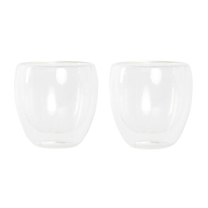 Vaso Basicos DKD Home Decor Transparente 8.3 x 8.9 x 8.3 cm Set de 2