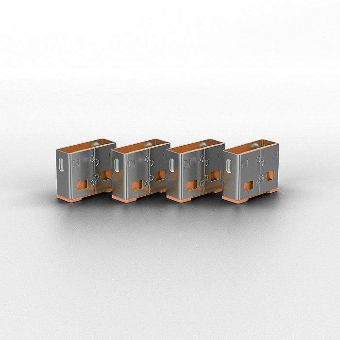 Lindy USB Port Blocker - Pack of 4, Colour Code: Orange 1 Lindy USB Port Blocker - Pack of 4, Colour Code: Orange 1