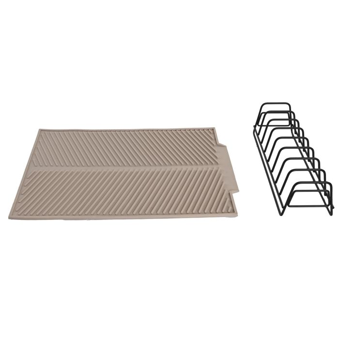 Escurreplatos Basicos DKD Home Decor Beige Negro 33 x 8 x 43 cm (2 Unidades) 3 Escurreplatos Basicos DKD Home Decor Beige Negro 33 x 8 x 43 cm (2 Unidades) 3