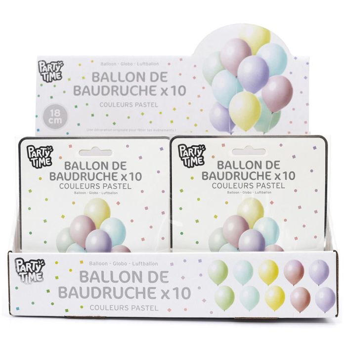 Juego De 10 Globos Color Pastel Party Time 3