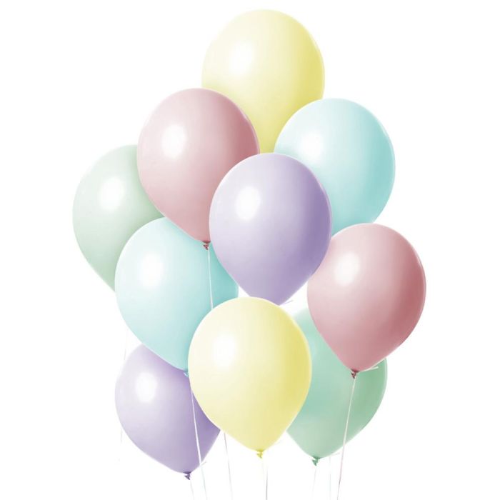 Juego De 10 Globos Color Pastel Party Time