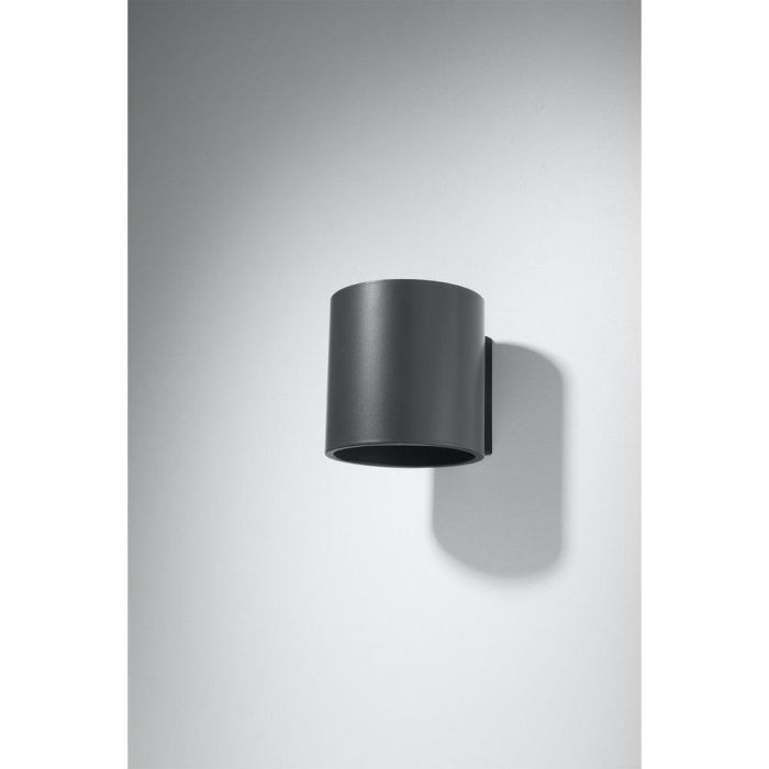 SOL-SL.0048 Aplique de Pared Orbis Moderno con Pantalla Cilíndrica, disponible en Negro, Gris y Blanco 12