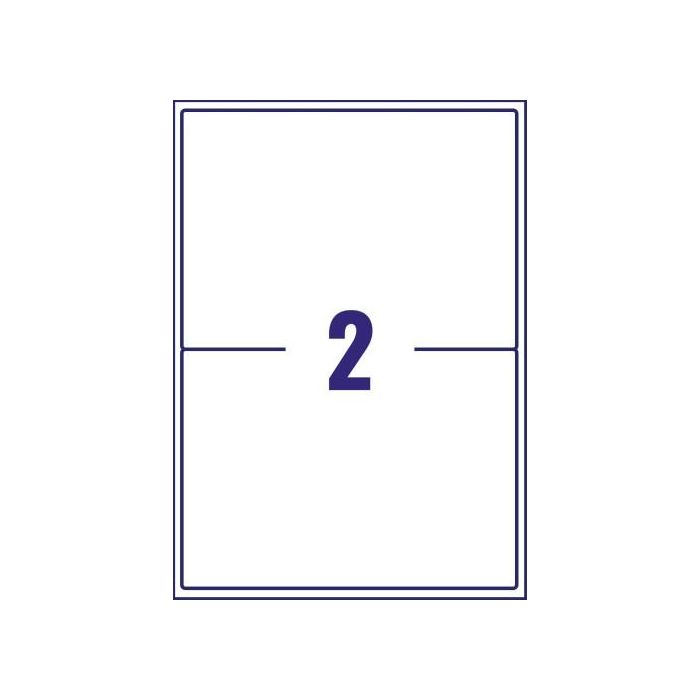 Avery Etiquetas Adhesivas Para Envíos 199.6x143.5 mm Láser 2 X 15H 100% Reciclado Blanco Ecológicas QuickPEEL 1