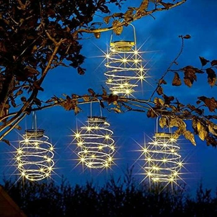 Spiralight Smart Garden Solar Linterna - Paquete de 4 4 Spiralight Smart Garden Solar Linterna - Paquete de 4 4