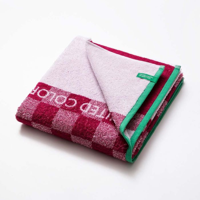 Toalla de Playa Benetton Squares Rosa (70 x 140 cm) 0 Toalla de Playa Benetton Squares Rosa (70 x 140 cm) 0